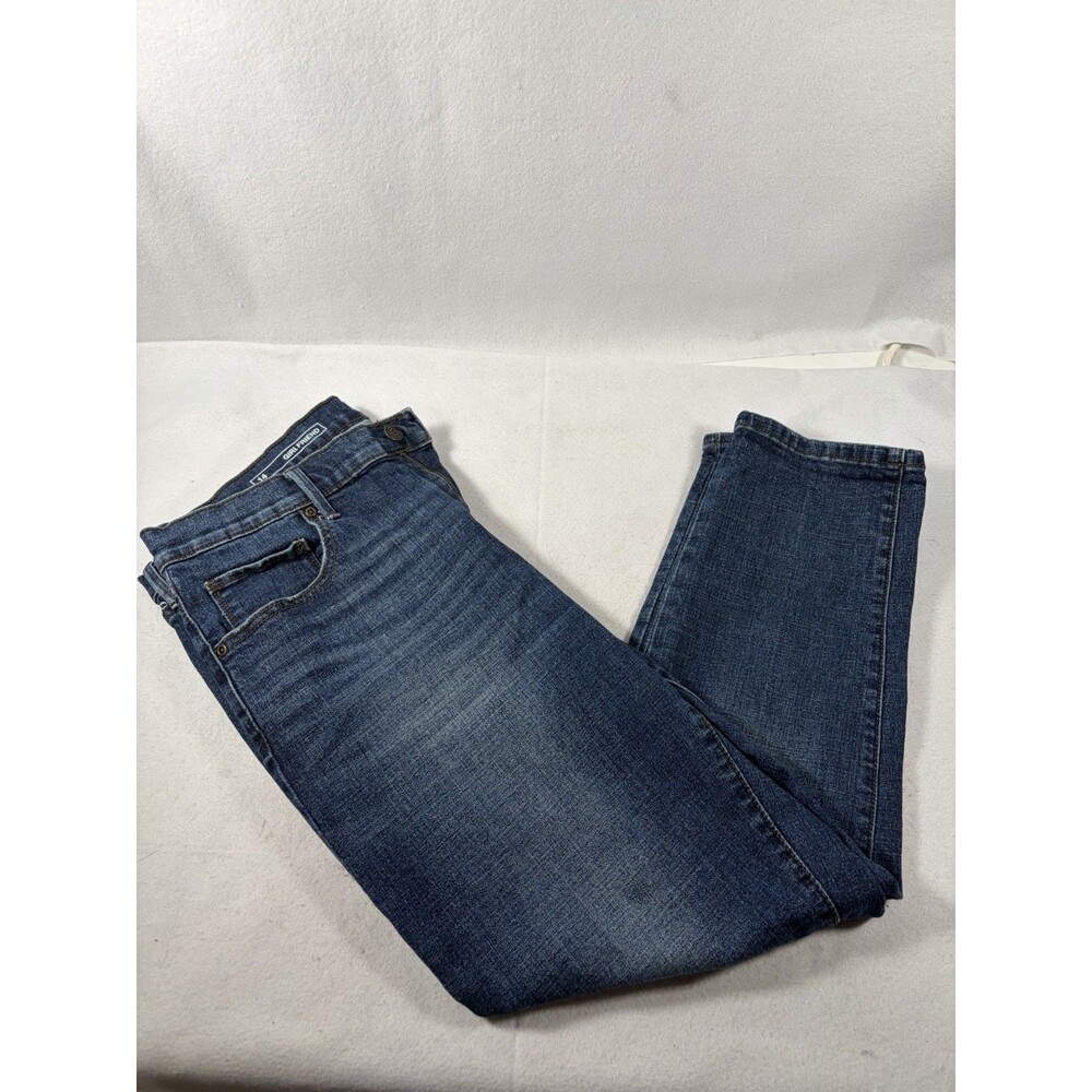 Sonoma Jeans Womens 14 Blue Girlfriend Mid Rise Denim Skinny Jeans